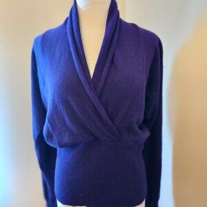1990s Gloria Sachs for Neiman Marcus Purple Cashmere Sweater